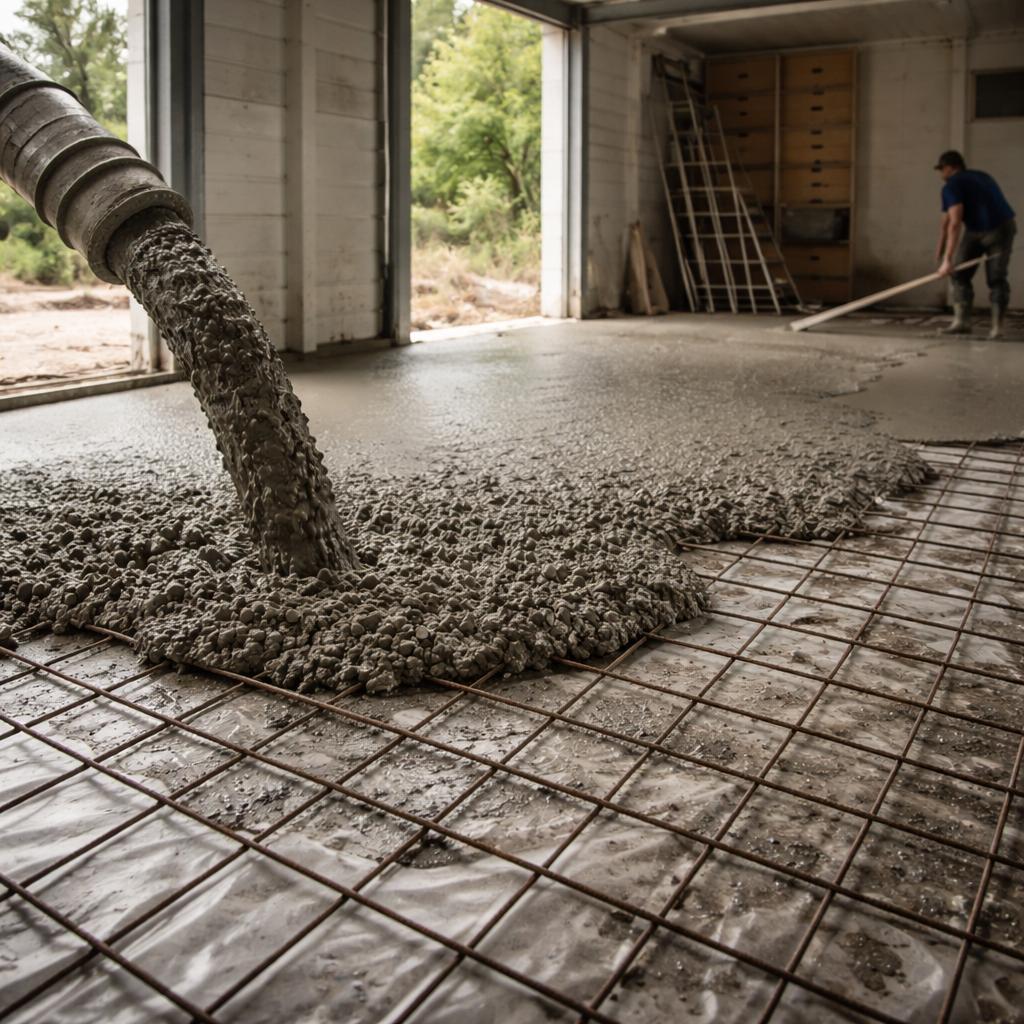 Бетонный пол по грунту в гараже: что нужно знать перед укладкой