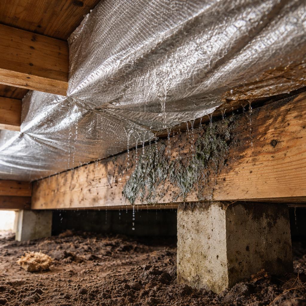 Когда утепление пола деревянного дома снизу пенофолом работает, а когда создаёт скрытые проблемы