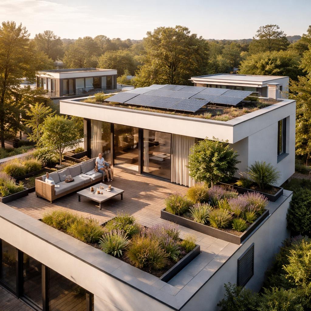 Жилые дома с плоской кровлей: преимущества и особенности